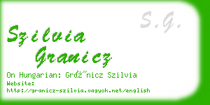 szilvia granicz business card